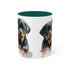 Rottweiler Pupies - Color Accent Mugs, 11oz